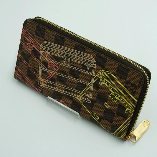 ルイ・ヴィトン（LOUIS VUITTON）ダミエ　ジッピー・ウォレット　N63026　2014年　クリスマス　トランク　エベヌ　レディース（中古）