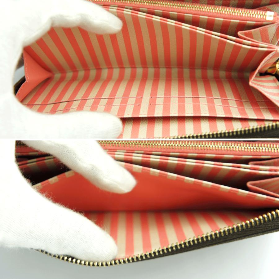 ルイ・ヴィトン（LOUIS VUITTON）ダミエ　ジッピー・ウォレット　N63026　2014年　クリスマス　トランク　エベヌ　レディース（中古）