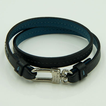 ルイヴィトン（LOUIS VUITTON）ブラスレ　フックイット　ブルー　ブラック　リバーシブル　M6300E　ブレスレット　アクセサリー　メンズ　レディース（中古）