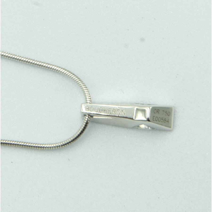 ブシュロン（BOUCHERON）750スクエアダイヤモンドネックレス　重量8.46g　レディース（中古）