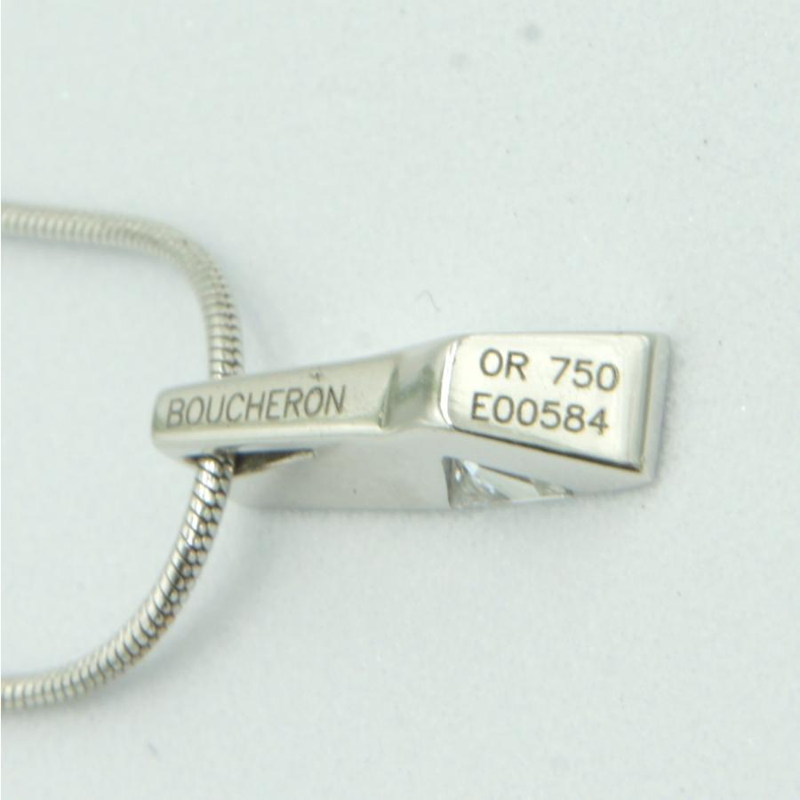 ブシュロン（BOUCHERON）750スクエアダイヤモンドネックレス　重量8.46g　レディース（中古）
