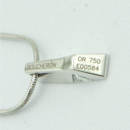 ブシュロン（BOUCHERON）750スクエアダイヤモンドネックレス　重量8.46g　レディース（中古）