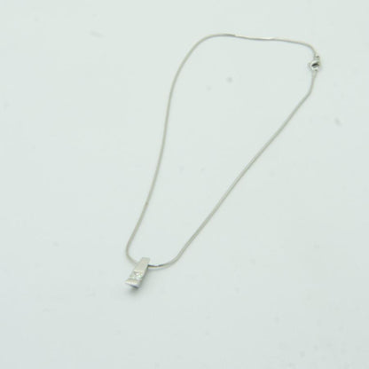 ブシュロン（BOUCHERON）750スクエアダイヤモンドネックレス　重量8.46g　レディース（中古）