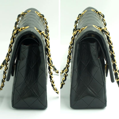 シャネル（CHANEL）マトラッセ25　Wフラップチェーンショルダーバッグ　A01112　ハンドバッグ　ショルダーバッグ　ブラック　レディース（中古）