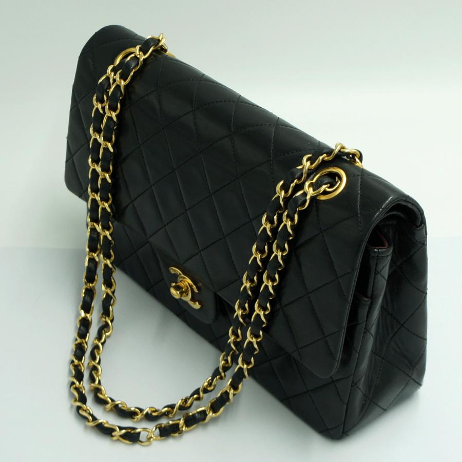 シャネル（CHANEL）マトラッセ25　Wフラップチェーンショルダーバッグ　A01112　ハンドバッグ　ショルダーバッグ　ブラック　レディース（中古）