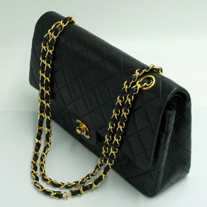 シャネル（CHANEL）マトラッセ25　Wフラップチェーンショルダーバッグ　A01112　ハンドバッグ　ショルダーバッグ　ブラック　レディース（中古）