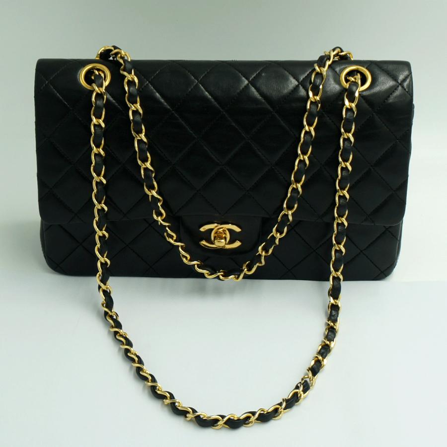 シャネル（CHANEL）マトラッセ25　Wフラップチェーンショルダーバッグ　A01112　ハンドバッグ　ショルダーバッグ　ブラック　レディース（中古）