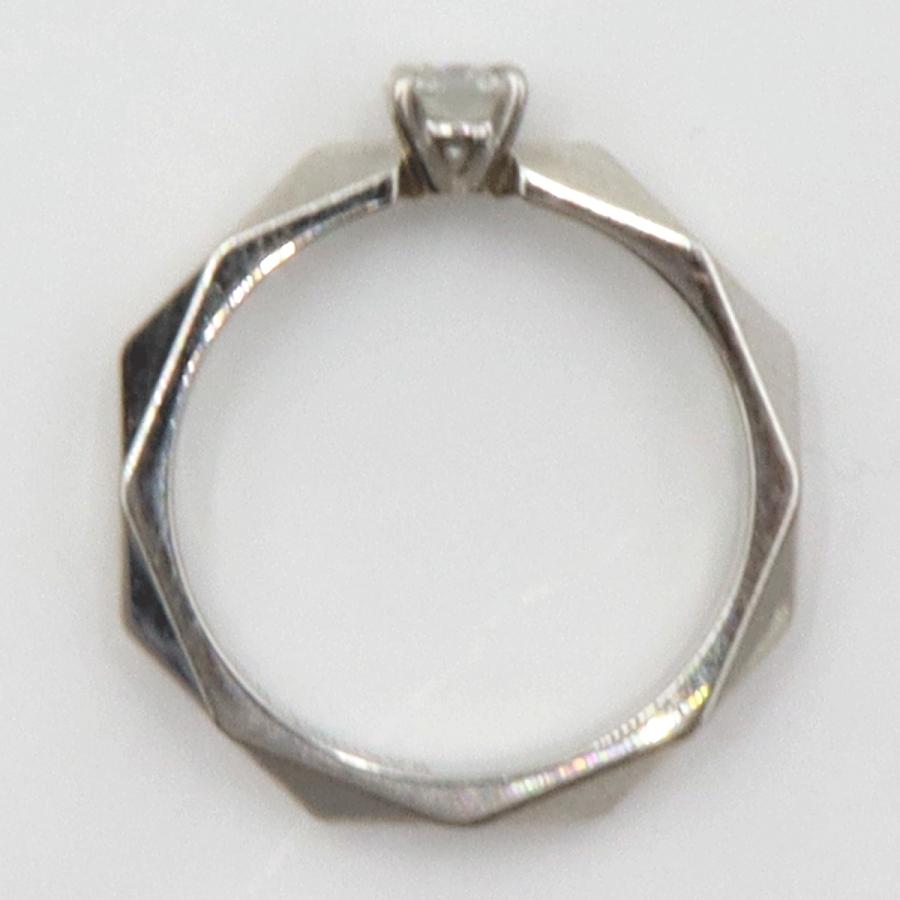 ブシュロン(BOUCHERON)ファセットソリテール リング　リングサイズ6号　重量4.14ｇ(石の重量を含む)　レディース(中古)