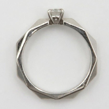 ブシュロン(BOUCHERON)ファセットソリテール リング　リングサイズ6号　重量4.14ｇ(石の重量を含む)　レディース(中古)