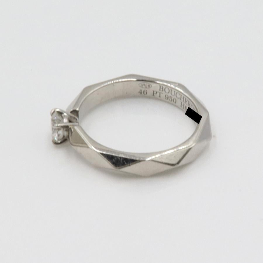 ブシュロン(BOUCHERON)ファセットソリテール リング　リングサイズ6号　重量4.14ｇ(石の重量を含む)　レディース(中古)