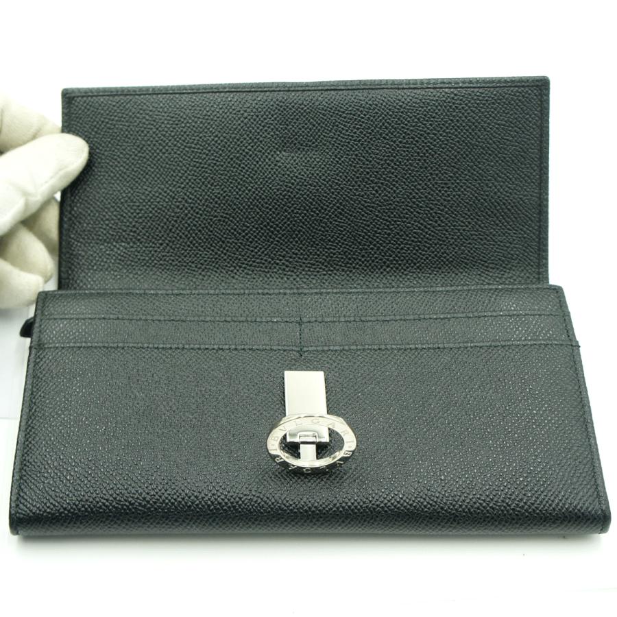 ブルガリ（BVLGARI）ブルガリ・ブルガリ　ロゴクリップ　長財布　30414　二つ折り財布　メンズ　レディース　（中古）