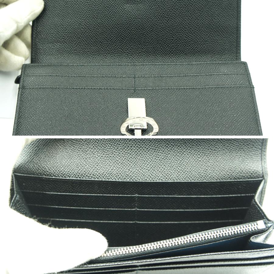 ブルガリ（BVLGARI）ブルガリ・ブルガリ　ロゴクリップ　長財布　30414　二つ折り財布　メンズ　レディース　（中古）