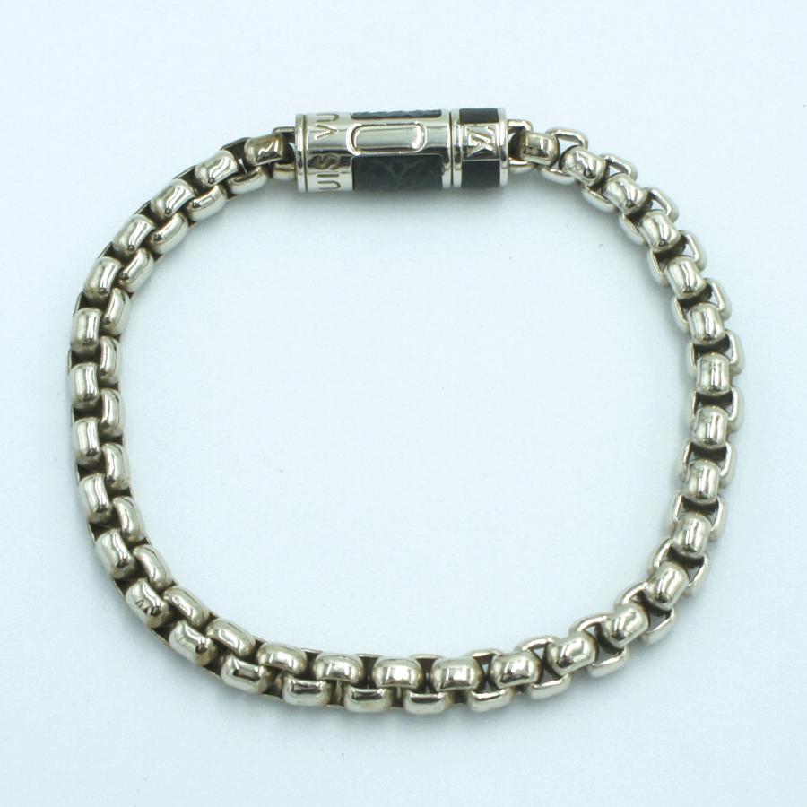 ルイヴィトン（LOUIS VUITTON）ブレスレット・チェーン モノグラム・エクリプス　M63107　ブレスレット長さ21cm　メンズ　レディース（中古）