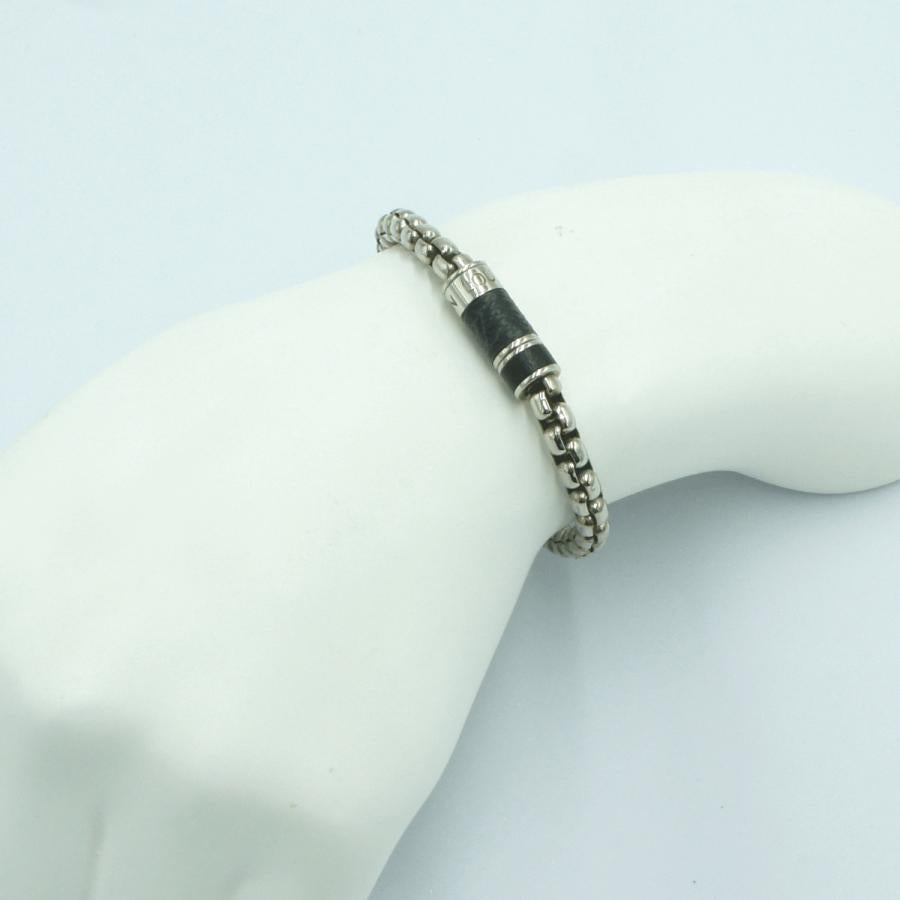 ルイヴィトン（LOUIS VUITTON）ブレスレット・チェーン モノグラム・エクリプス　M63107　ブレスレット長さ21cm　メンズ　レディース（中古）