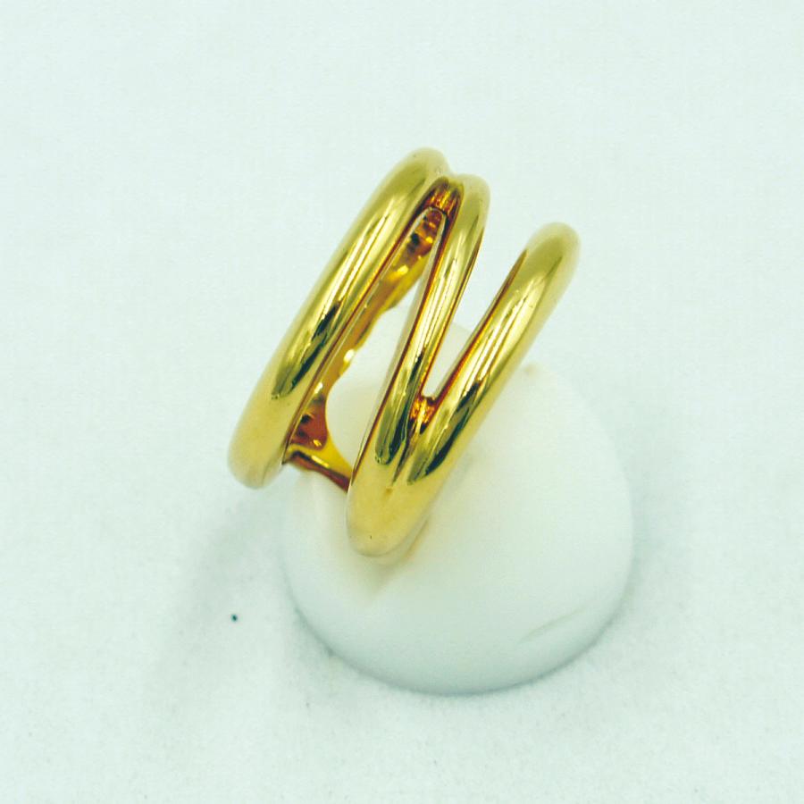 ティファニー(Tiffany & Co.)　ダイアゴナル リング　リングサイズ11号　750(K18)　イエローゴールド　レディース（中古）