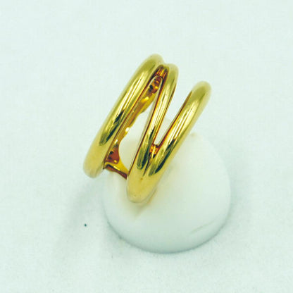 ティファニー(Tiffany & Co.)　ダイアゴナル リング　リングサイズ11号　750(K18)　イエローゴールド　レディース（中古）