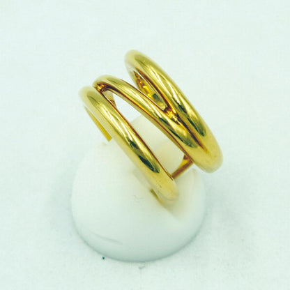 ティファニー(Tiffany & Co.)　ダイアゴナル リング　リングサイズ11号　750(K18)　イエローゴールド　レディース（中古）