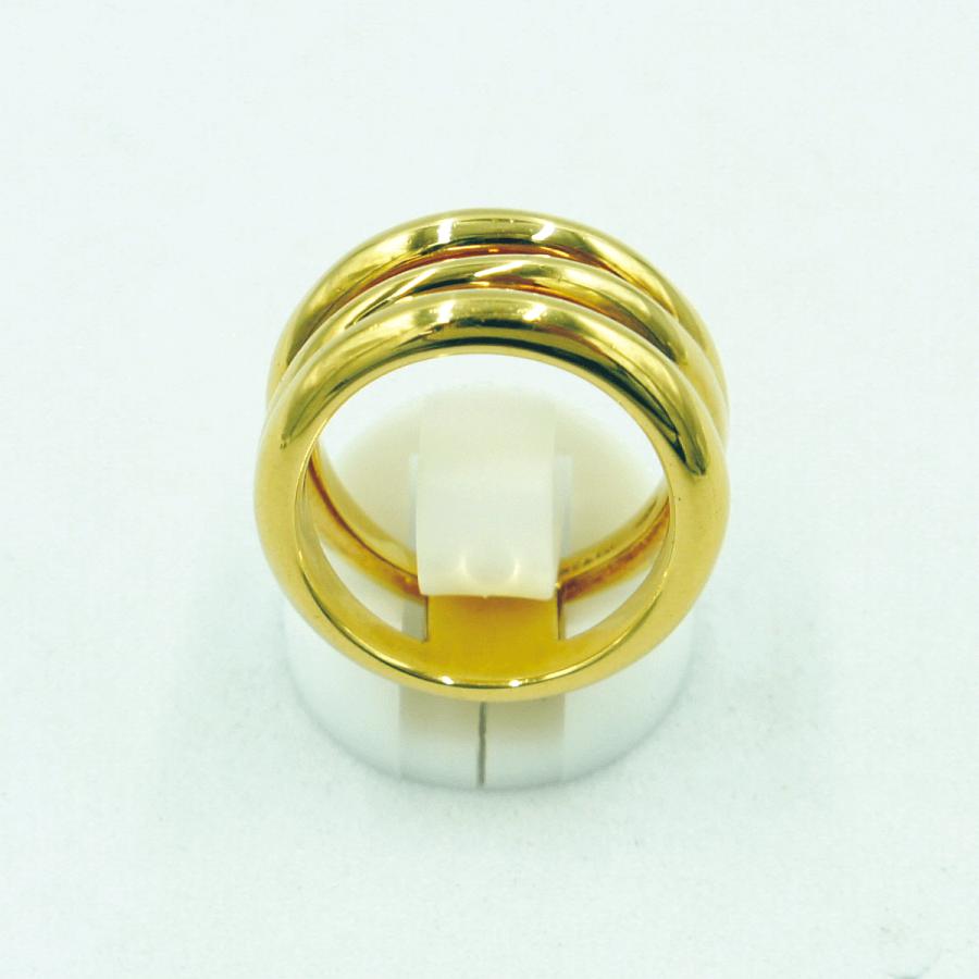 ティファニー(Tiffany & Co.)　ダイアゴナル リング　リングサイズ11号　750(K18)　イエローゴールド　レディース（中古）