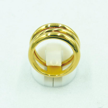 ティファニー(Tiffany & Co.)　ダイアゴナル リング　リングサイズ11号　750(K18)　イエローゴールド　レディース（中古）