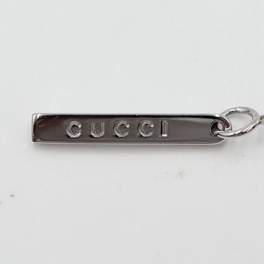 グッチ(GUCCI) 750 ロゴプレートラリアットネックレス　ネック長さ：約50cm　重量5.23ｇ（中古）