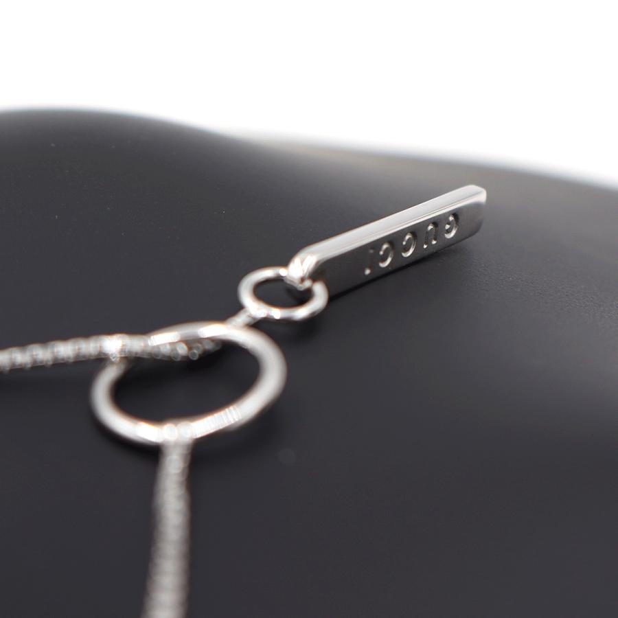 グッチ(GUCCI) 750 ロゴプレートラリアットネックレス　ネック長さ：約50cm　重量5.23ｇ（中古）