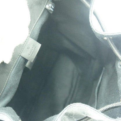 グッチ(GUCCI)　ソフト　GGスプリームキャンパス　バックパック　495563　リュックサック　ブラック　グレー　メンズ　レディース(中古)