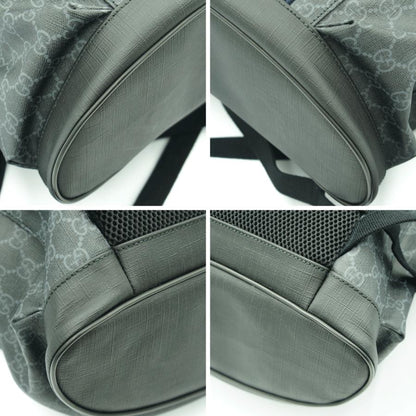 グッチ(GUCCI)　ソフト　GGスプリームキャンパス　バックパック　495563　リュックサック　ブラック　グレー　メンズ　レディース(中古)