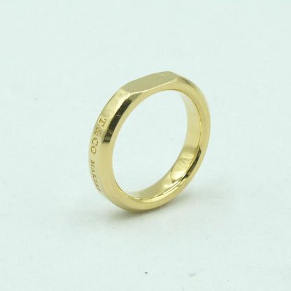 ティファニー(Tiffany & Co.)　メイカーズ スライス リング　リングサイズ12.5号　750(K18)イエローゴールド　レディース（中古）