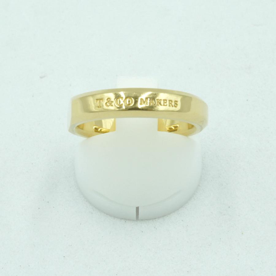 ティファニー(Tiffany & Co.)　メイカーズ スライス リング　リングサイズ12.5号　750(K18)イエローゴールド　レディース（中古）