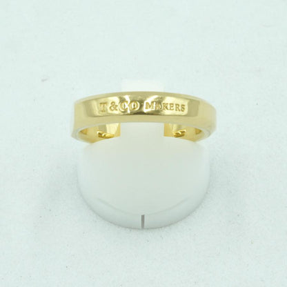 ティファニー(Tiffany & Co.)　メイカーズ スライス リング　リングサイズ12.5号　750(K18)イエローゴールド　レディース（中古）