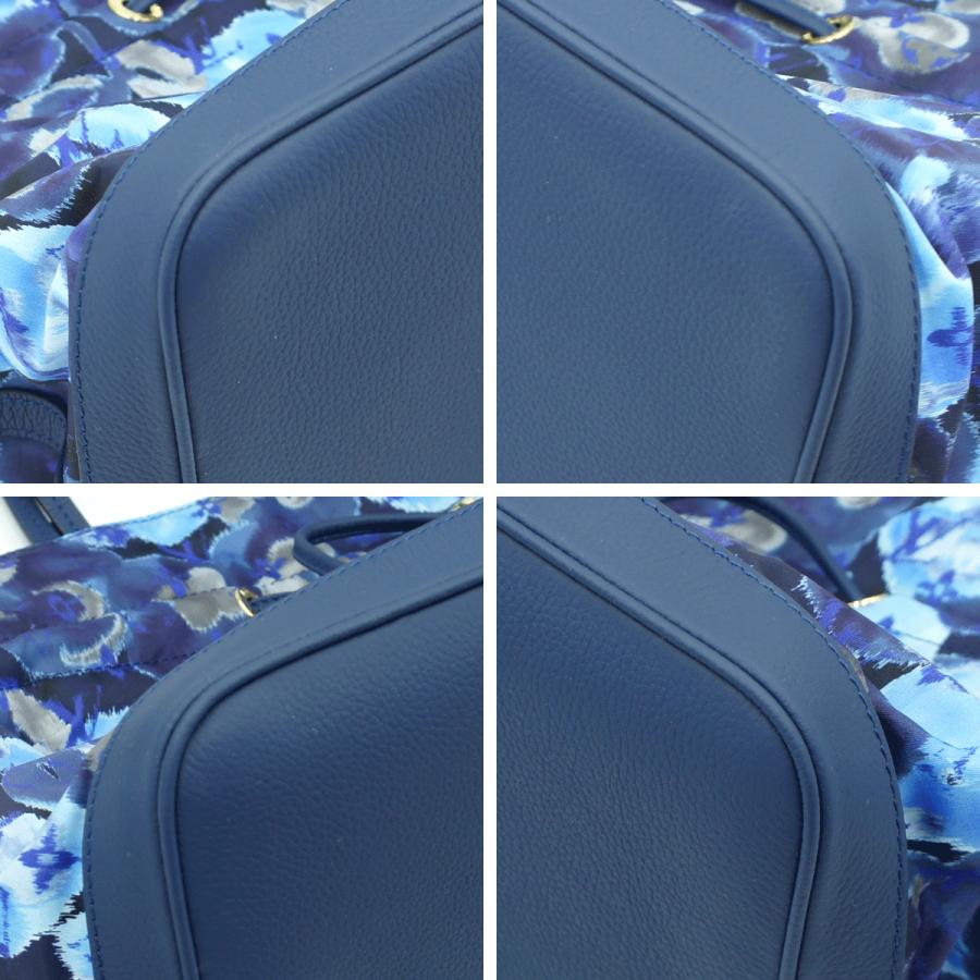 ルイヴィトン（LOUIS VUITTON）イカットフラワー　ノエフルMM　M94312　2013年サマーコレクション　グランブルー　ショルダーバッグ　ハンドバッグ　レディース（中古）