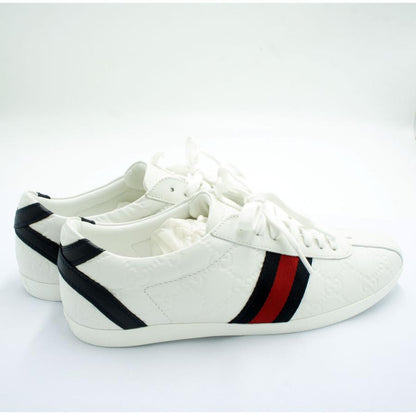 グッチ（GUCCI）グッチシマ ローカット レースアップ スニーカー　レディース　408496　3 1/8：25.5cm（未使用店頭展示品）