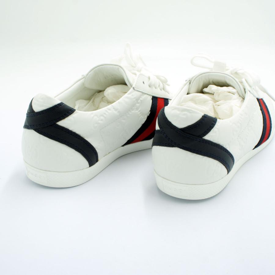 グッチ（GUCCI）グッチシマ ローカット レースアップ スニーカー　レディース　408496　3 1/8：25.5cm（未使用店頭展示品）