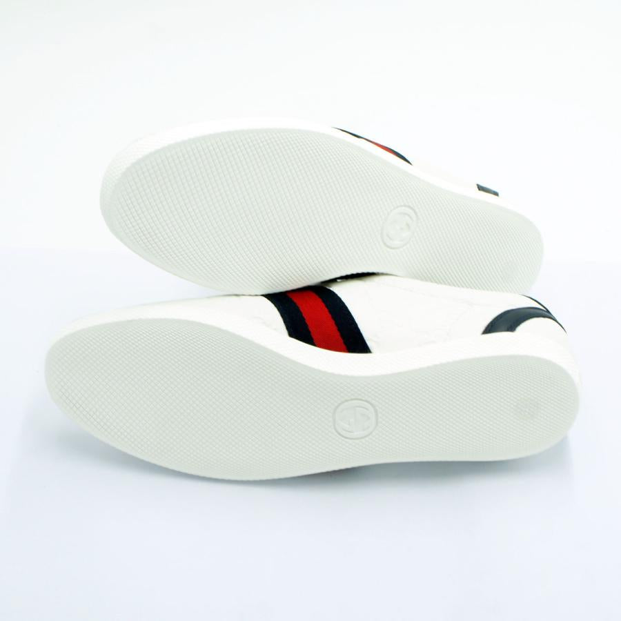 グッチ（GUCCI）グッチシマ ローカット レースアップ スニーカー　レディース　408496　3 1/8：25.5cm（未使用店頭展示品）