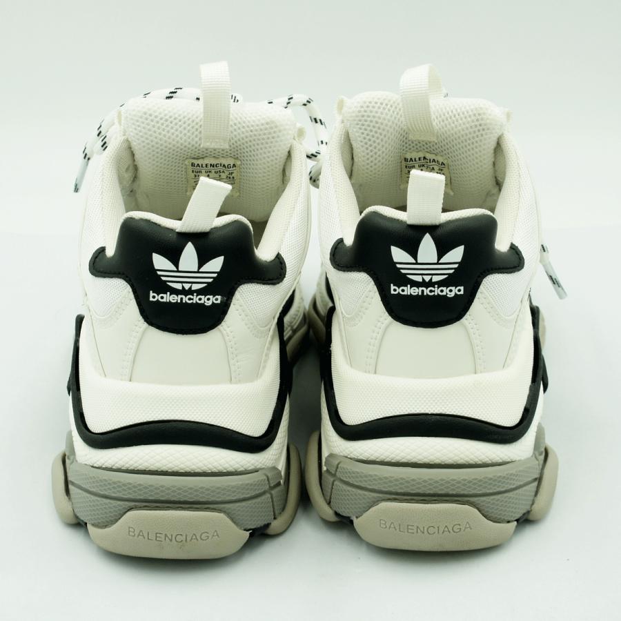 バレンシアガ(BALEMCIAGA) × アディダス(ADIDAS)　TRIPLE S　サイズ37(24.5cm)　限定エディション　靴　ホワイト/ブラック/グレー　メンズ　レディース（中古）