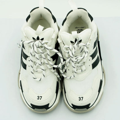 バレンシアガ(BALEMCIAGA) × アディダス(ADIDAS)　TRIPLE S　サイズ37(24.5cm)　限定エディション　靴　ホワイト/ブラック/グレー　メンズ　レディース（中古）