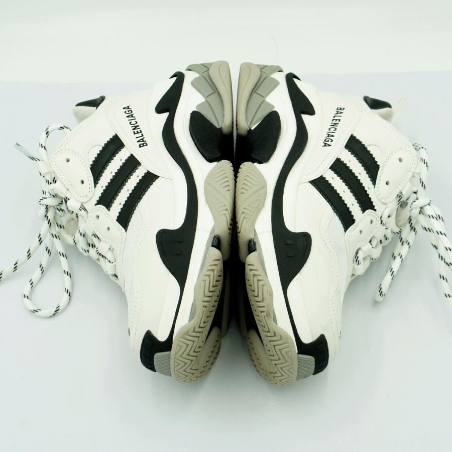 バレンシアガ(BALEMCIAGA) × アディダス(ADIDAS)　TRIPLE S　サイズ37(24.5cm)　限定エディション　靴　ホワイト/ブラック/グレー　メンズ　レディース（中古）