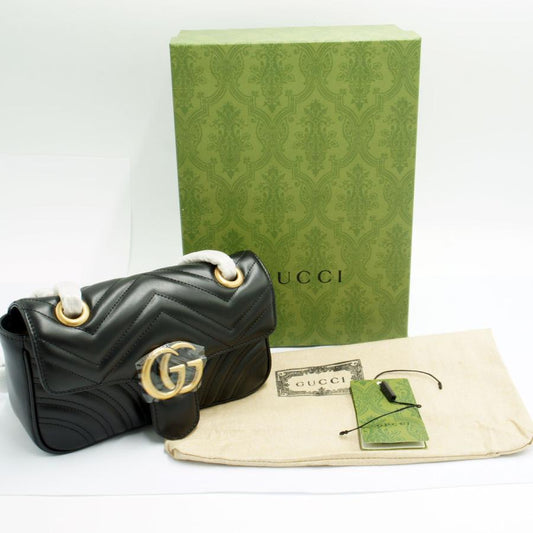 グッチ（GUCCI）GGマーモント キルティング ミニバッグ　446744　レディース（未使用・店頭展示品）