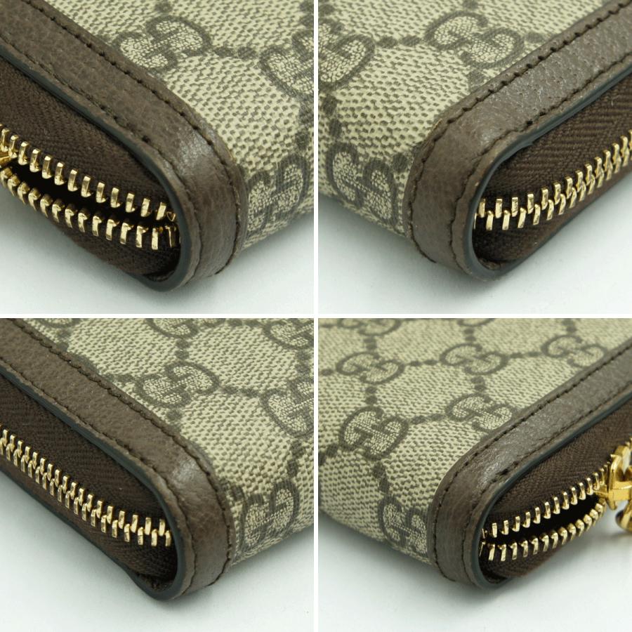 グッチ（GUCCI）GGスプリーム　オフィディア　GGジップアラウンドウォレット　523154　レディース（中古）