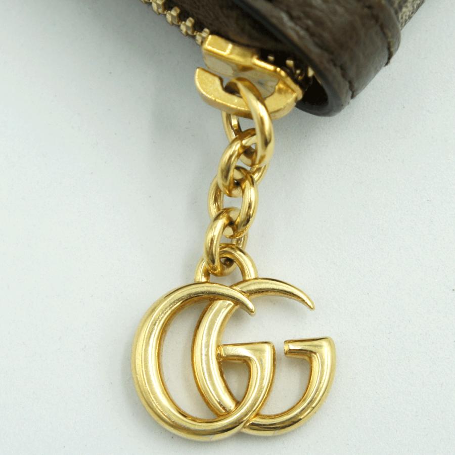 グッチ（GUCCI）GGスプリーム　オフィディア　GGジップアラウンドウォレット　523154　レディース（中古）