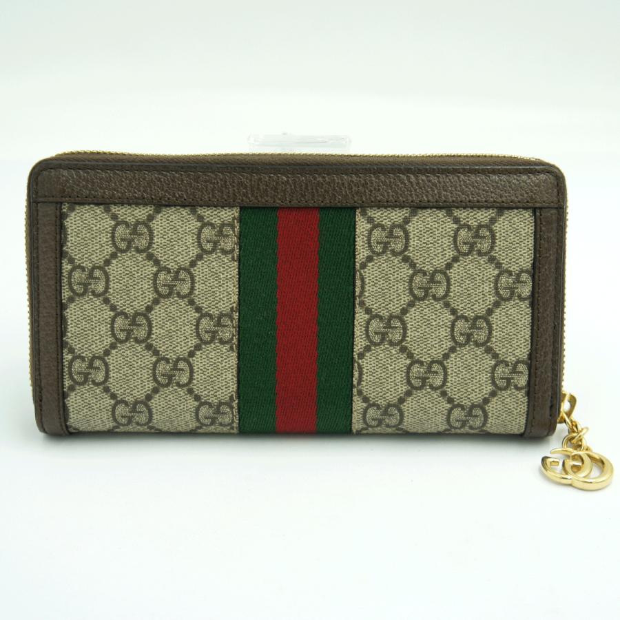 グッチ（GUCCI）GGスプリーム　オフィディア　GGジップアラウンドウォレット　523154　レディース（中古）
