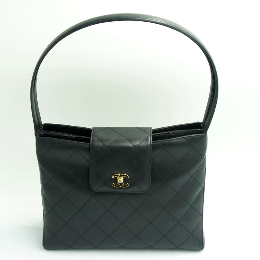 シャネル（CHANEL）ビコローレ　ターンロック　ショルダー　トートバッグ　ハンドバッグ　ショルダーバッグ　ブラック　レディース（中古）