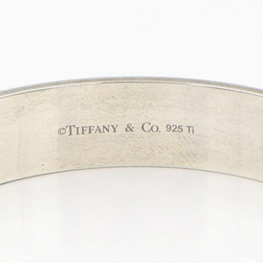 ティファニー(TIFFANY & Co) チタン 1837 カフ ナロー バングル　腕回り16cm　重さ：34.07g　ユニセックス(中古)