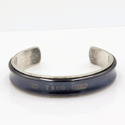 ティファニー(TIFFANY & Co) チタン 1837 カフ ナロー バングル　腕回り16cm　重さ：34.07g　ユニセックス(中古)