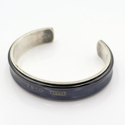 ティファニー(TIFFANY & Co) チタン 1837 カフ ナロー バングル　腕回り16cm　重さ：34.07g　ユニセックス(中古)