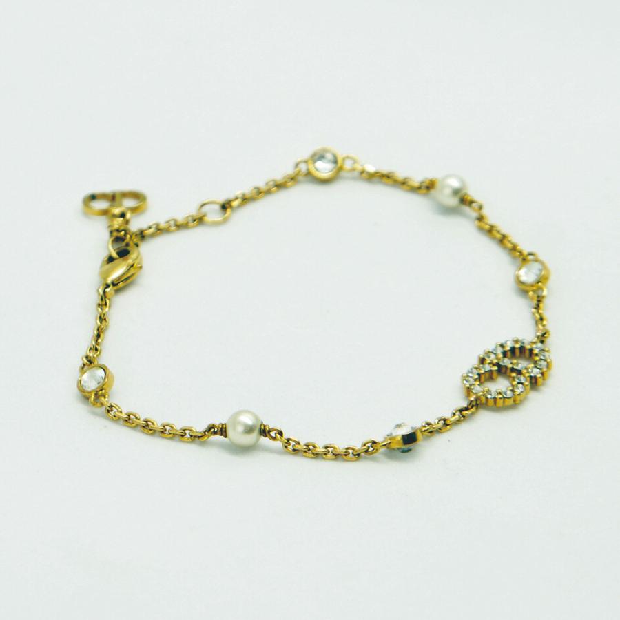 クリスチャンディオール（ChristianDior）　CLAIR D LUNE クレール ディー リュヌ ブレスレット　メタル・レジンパール・クリスタル　レディース（中古）