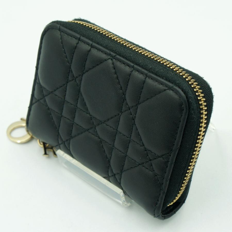 クリスチャンディオール（Christian Dior）スモール　ジップ　コインケース　財布　ゴールド金具　メンズ　レディース（中古）