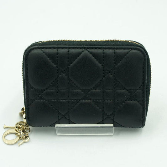 クリスチャンディオール（Christian Dior）スモール　ジップ　コインケース　財布　ゴールド金具　メンズ　レディース（中古）