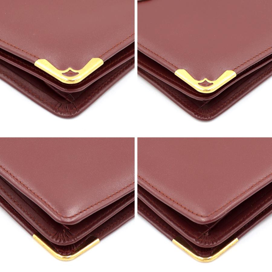 カルティエ(CARTIER) マストライン　セカンドバッグ　セカンドバッグ　クラッチバッグ　レッド　メンズ　レディース(中古)