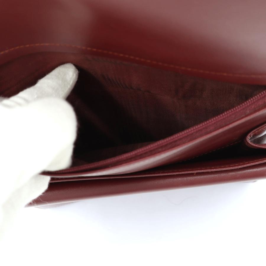 カルティエ(CARTIER) マストライン　セカンドバッグ　セカンドバッグ　クラッチバッグ　レッド　メンズ　レディース(中古)